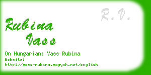 rubina vass business card